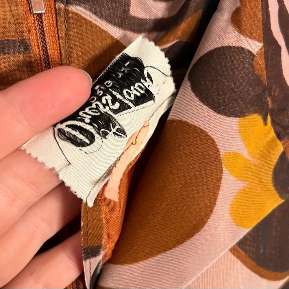 Vintage A Dress Town Original Brown Floral Maxi Dress. - Picture 5 of 10